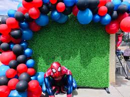 spiderman superhero balloon garland 