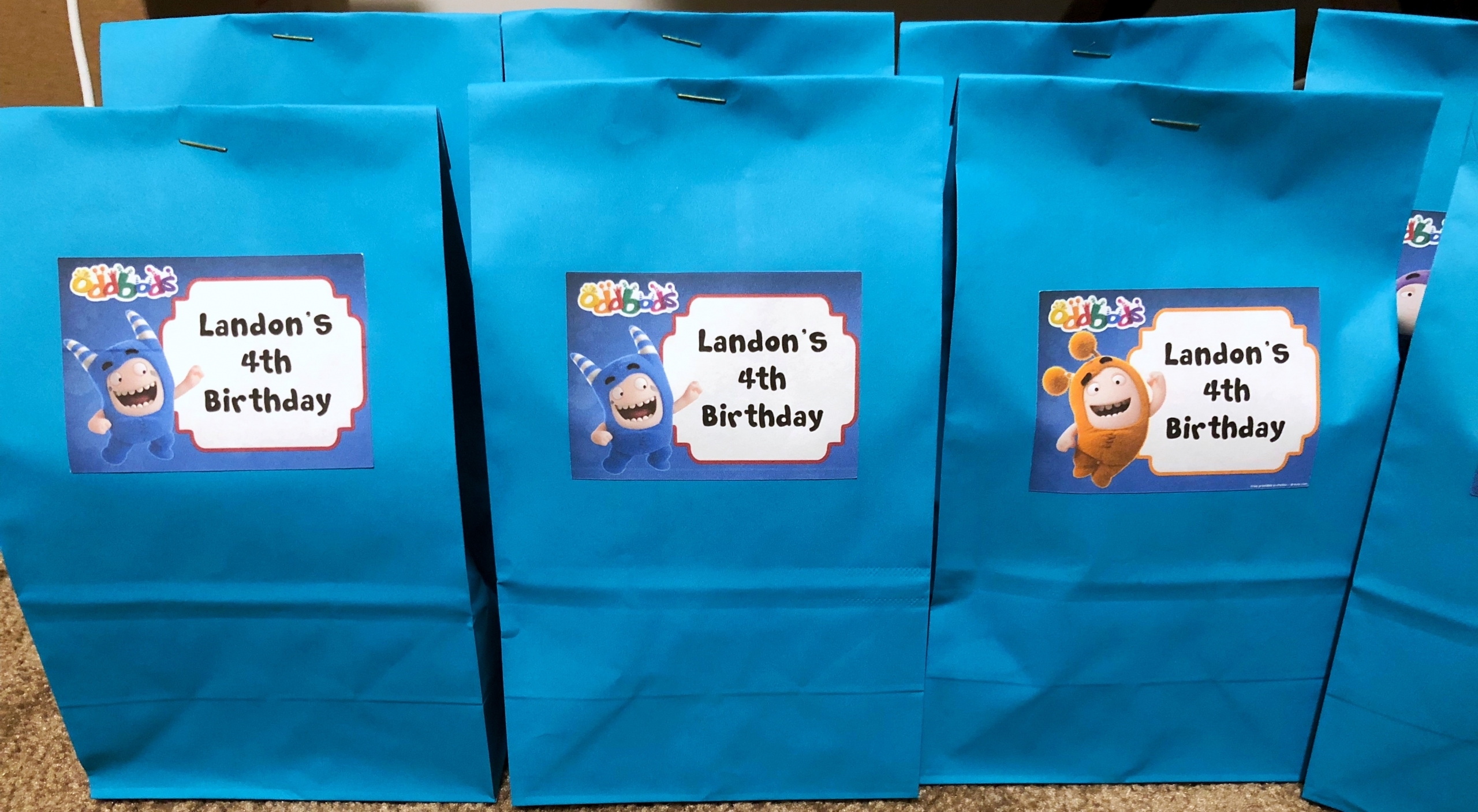 Oddbods Birthday Party Goodie Bags